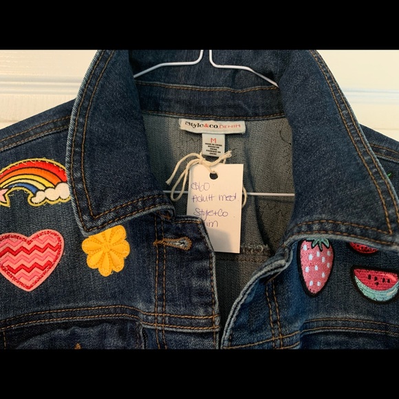 Medium Style & Co jacket with custom patches - Picture 4 of 5